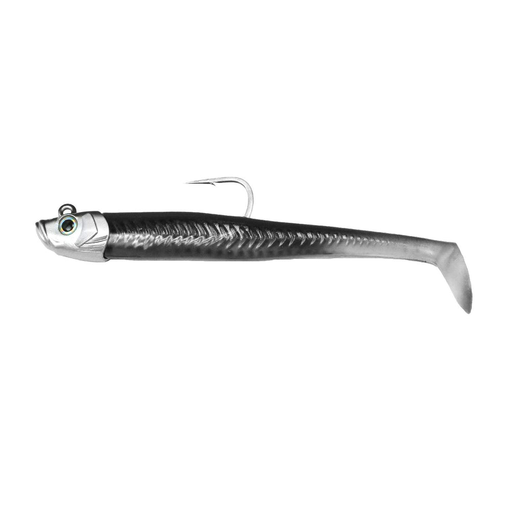 FishLab Mad EEL swimbait Black Ice 6 inch demonstrates strong side-to-side action for saltwater jigging