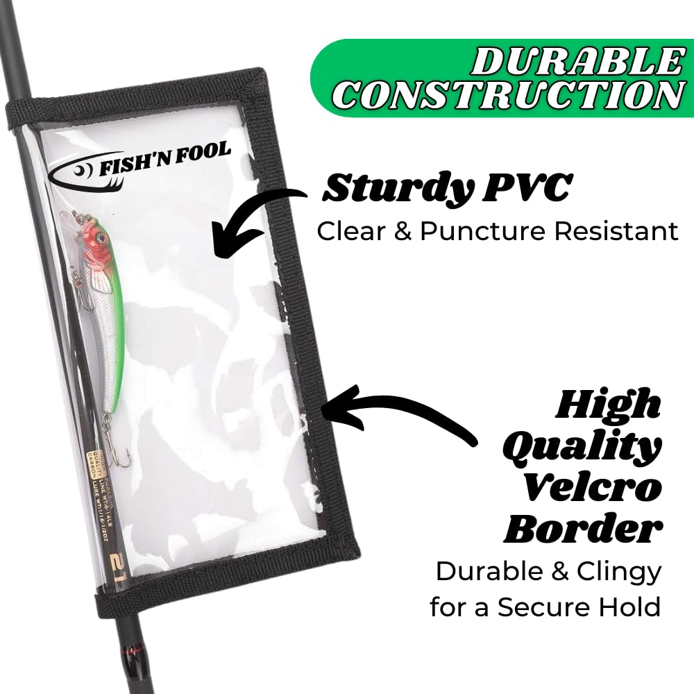 Lure wraps protecting a crankbait on a rod