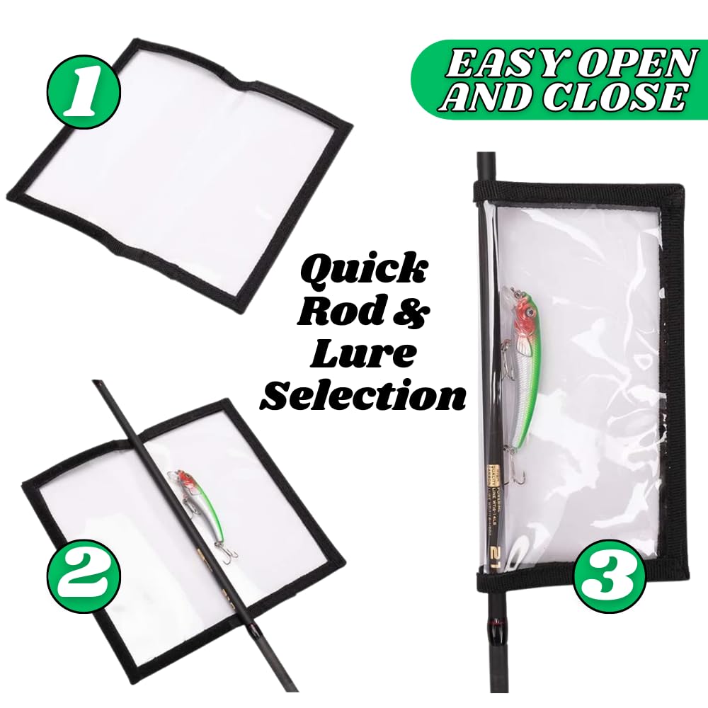 Multiple lure wraps with different lures in a tackle bag