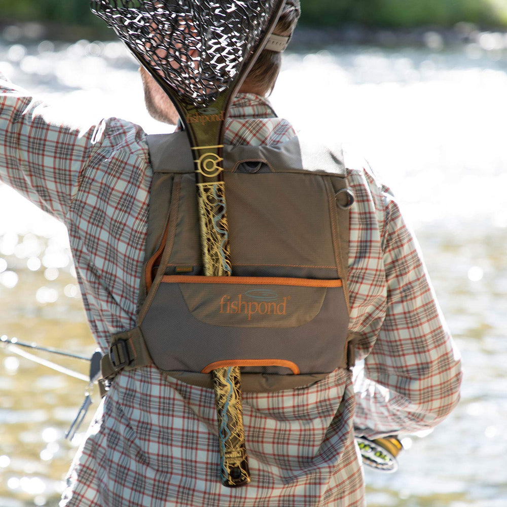 fishpond Cross-Current Chest Pack front zip pocket provides quick access to essential tools