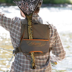 fishpond Cross-Current Chest Pack front zip pocket provides quick access to essential tools