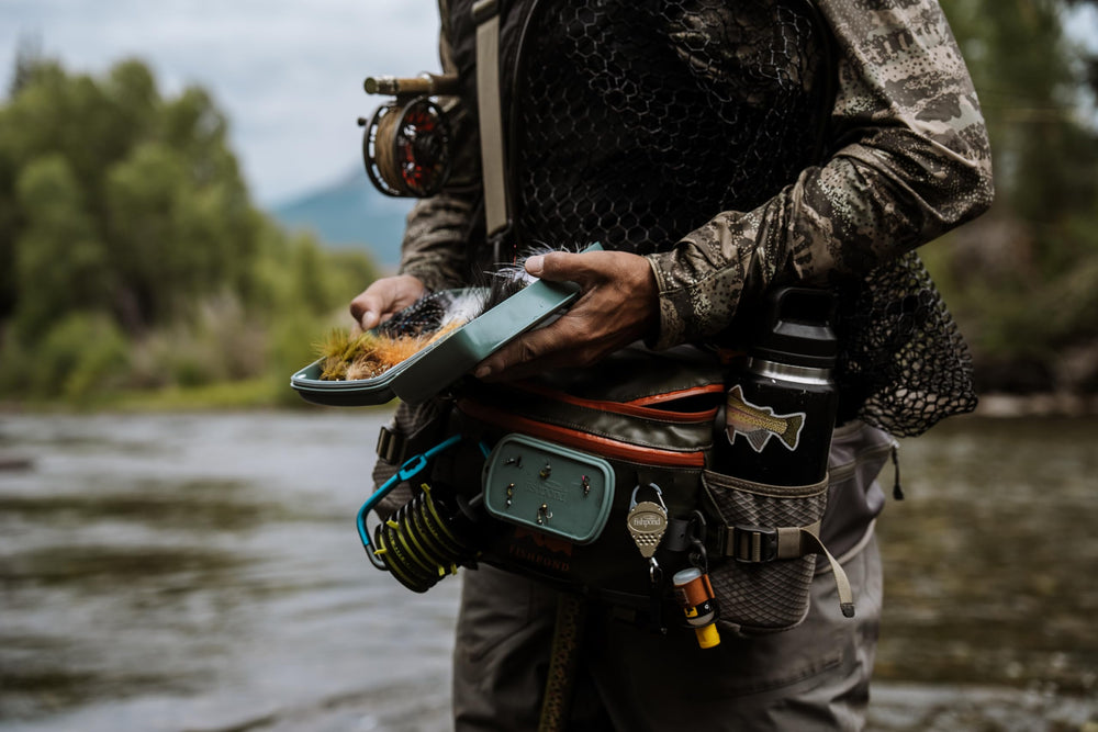 Fishpond Fly Box built with 100% recycled plastic and post-consumer EVA foam.