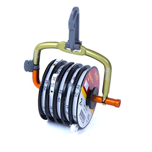 Tippet spools stored in Headgate holder (Lichen color)