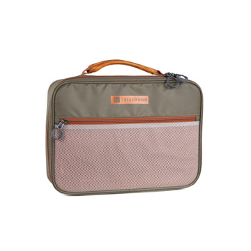 Exterior coated mesh zippered pocket