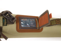 Interior with padded dividers and rod sleeves