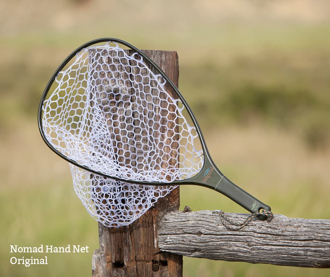 Fishpond Nomad Hand Net Original head closeup shows durable 13 x 18 inch head for easy landing.