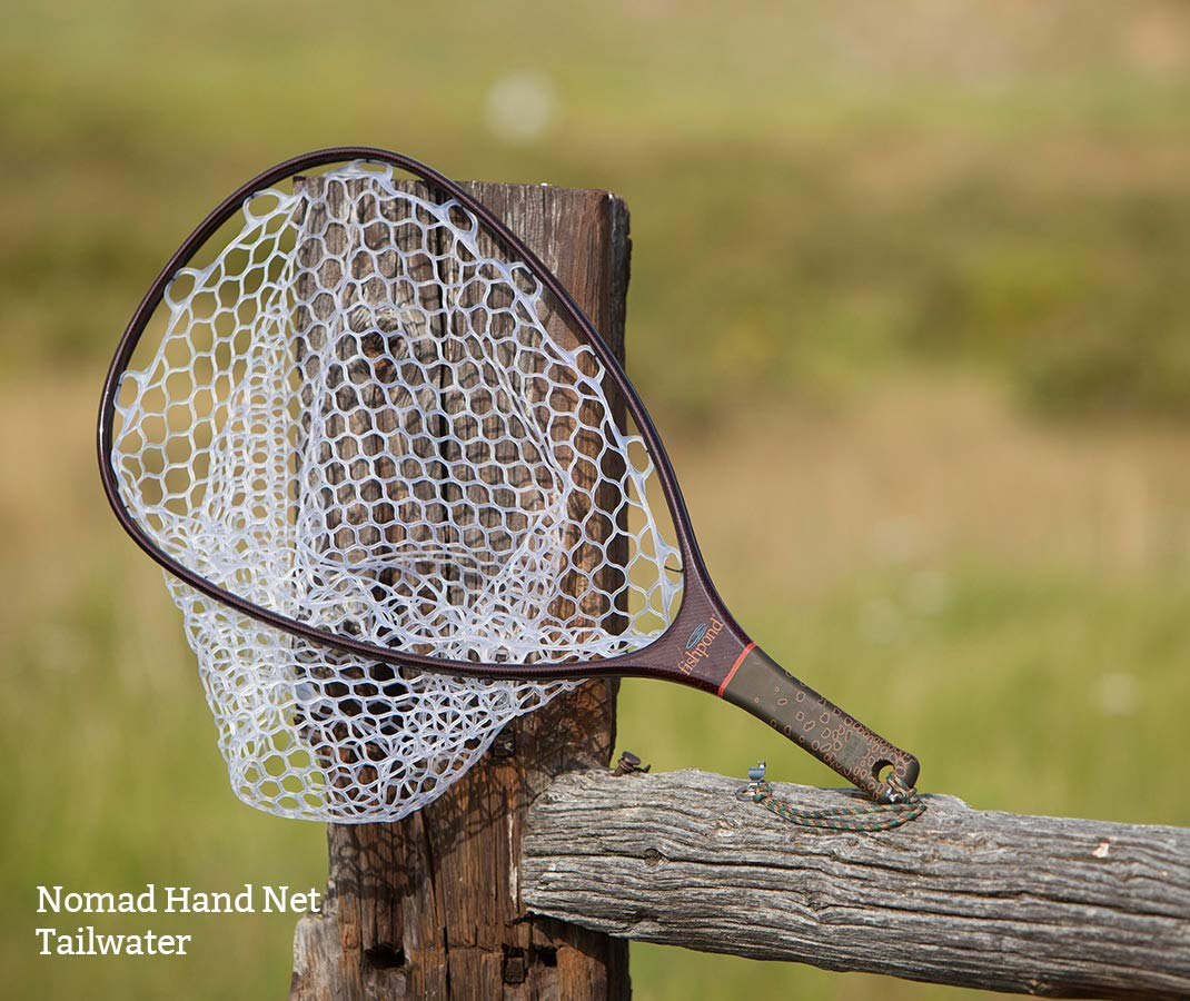 Close-up of Nomad Hand Net head dimensions 13x18 inches