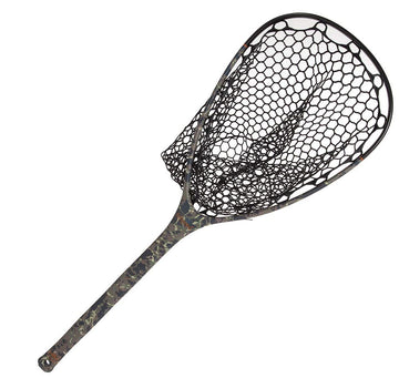 Fishpond Nomad Mid-Length Net in Riverbed Camo with rubber bag