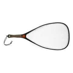 Fishpond Nomad Yampa Hand Net for Brown Trout with carbon fiber and fiberglass construction; waterproof, buoyant, compact, and includes ruler markings on the handle.