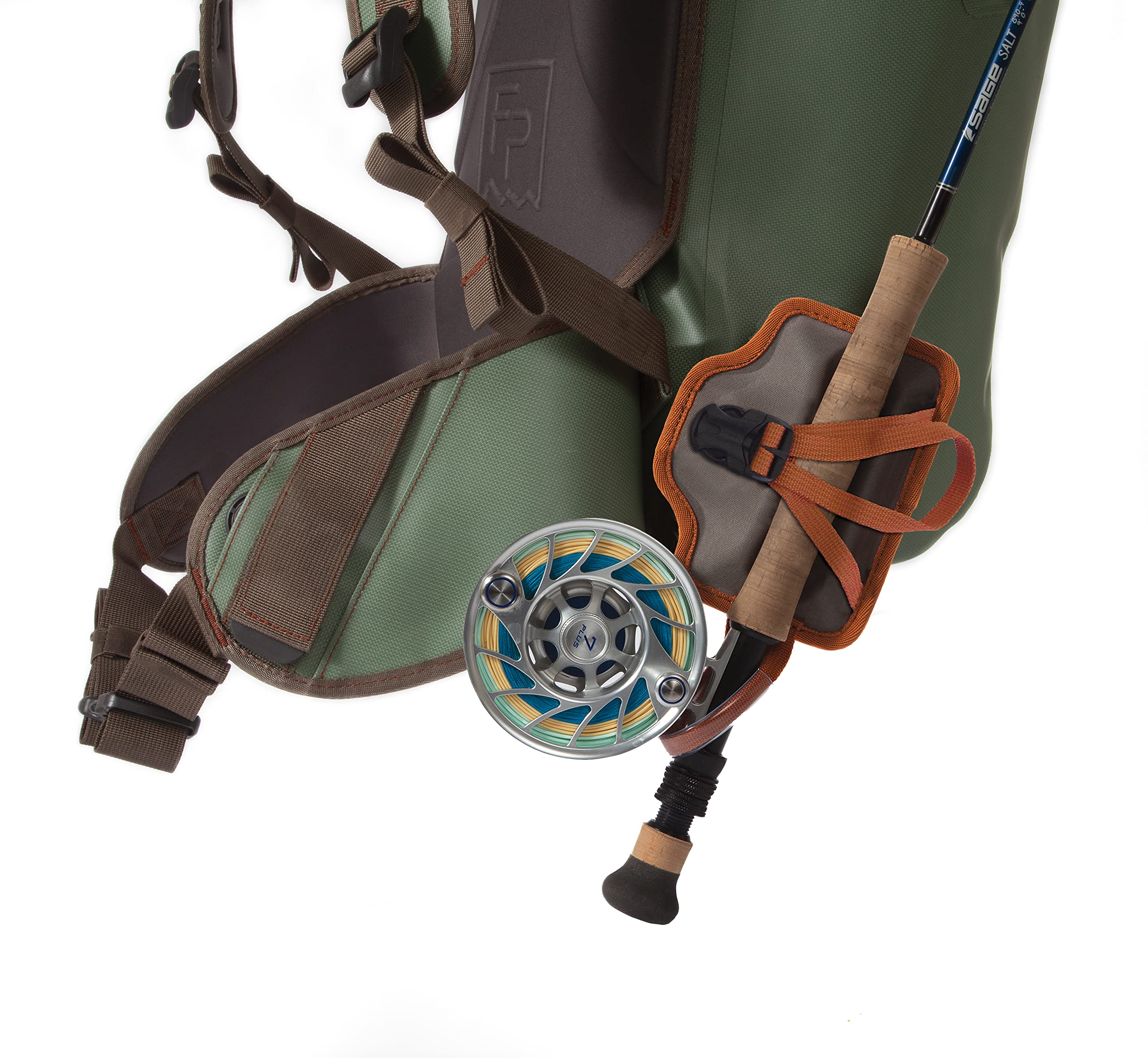 Back attachment for packs and wader belts on the QuikShot 2.0