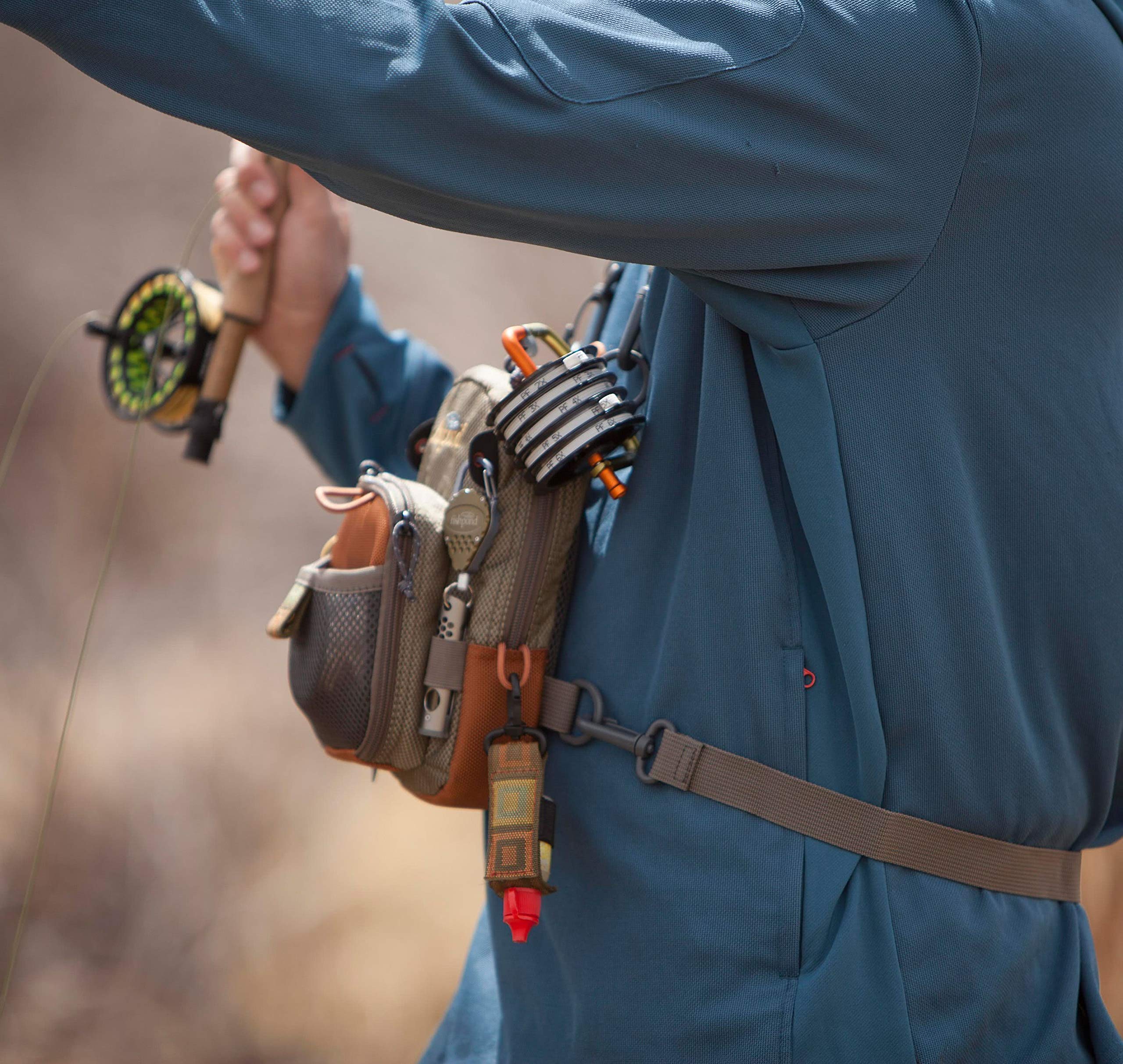 Accent webbing and climbing cord loops for attaching tools and accessories.