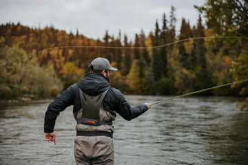 fishpond Stormshadow chest pack net slot keeps long nets out of the way.
