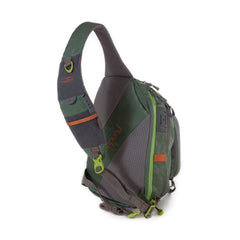 fishpond Summit 2.0 sling pack drop-down bench enables fast fly handling and tool access.