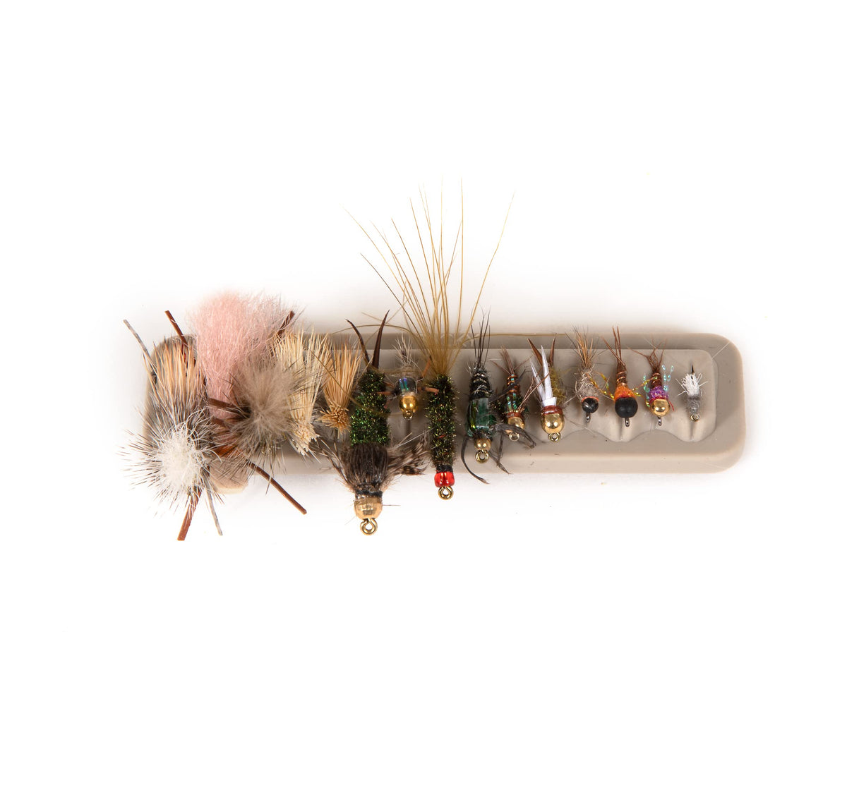 Fishpond Tacky Fly Dock 2.0 holds up to 15 flies on a compact surface for easy access.