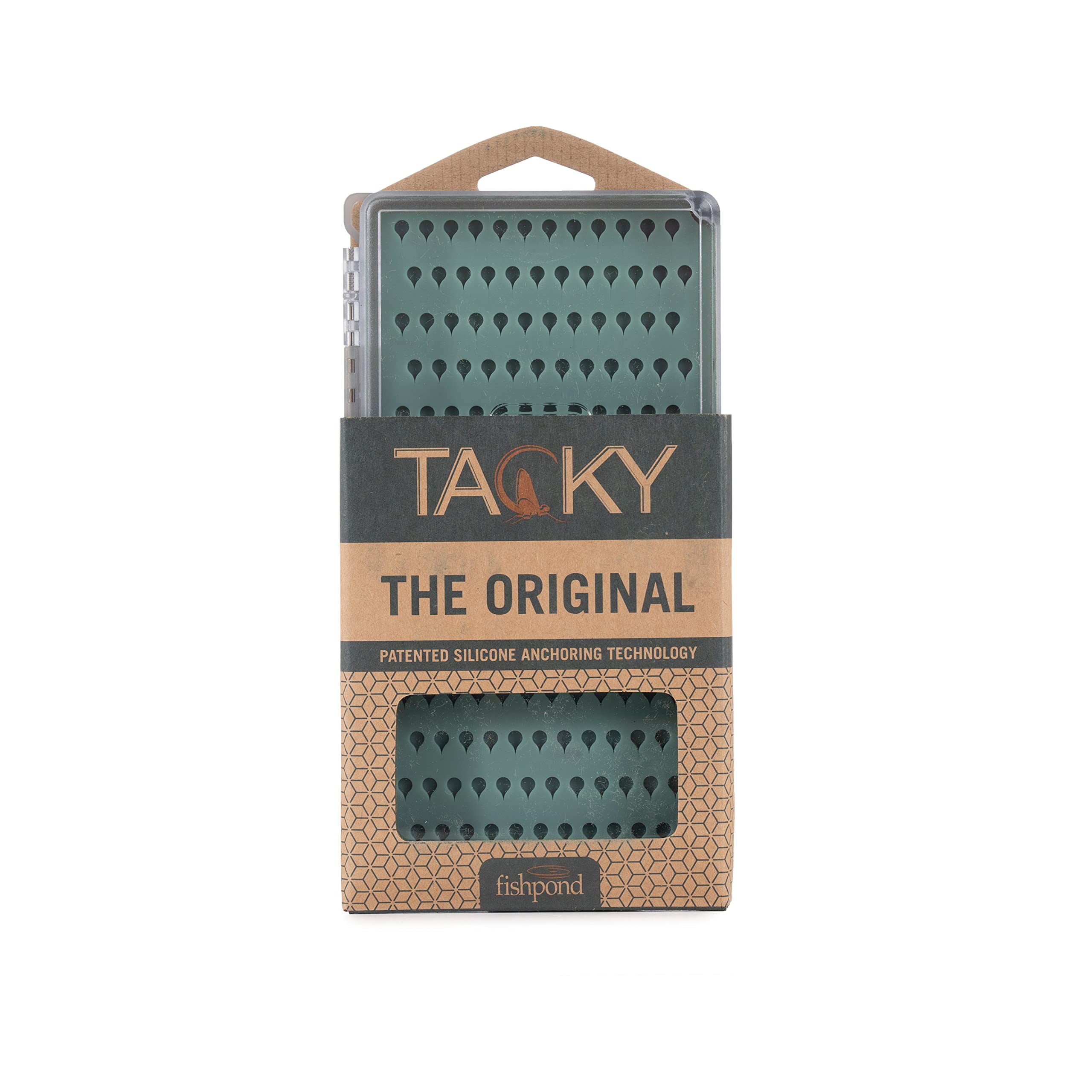Fishpond Tacky Original Fly Box magnetic closure keeps contents safe during transport.