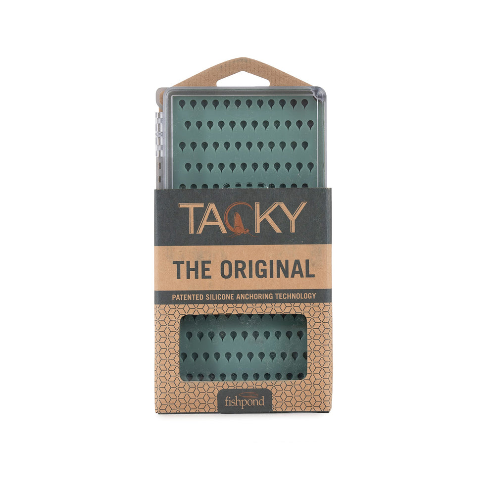 Fishpond Tacky Original Fly Box magnetic closure keeps contents safe during transport.