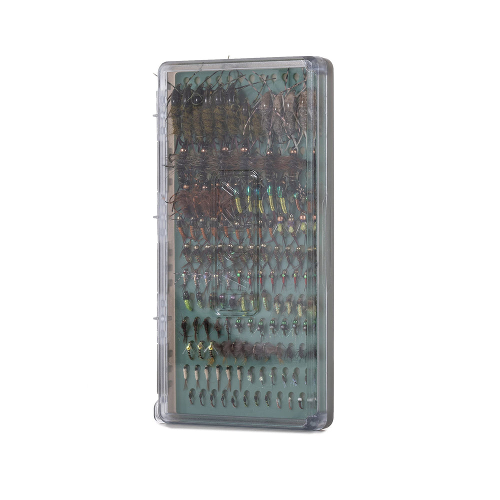 Fishpond Tacky Original Fly Box silicone anchoring pad grips flies securely during handling.