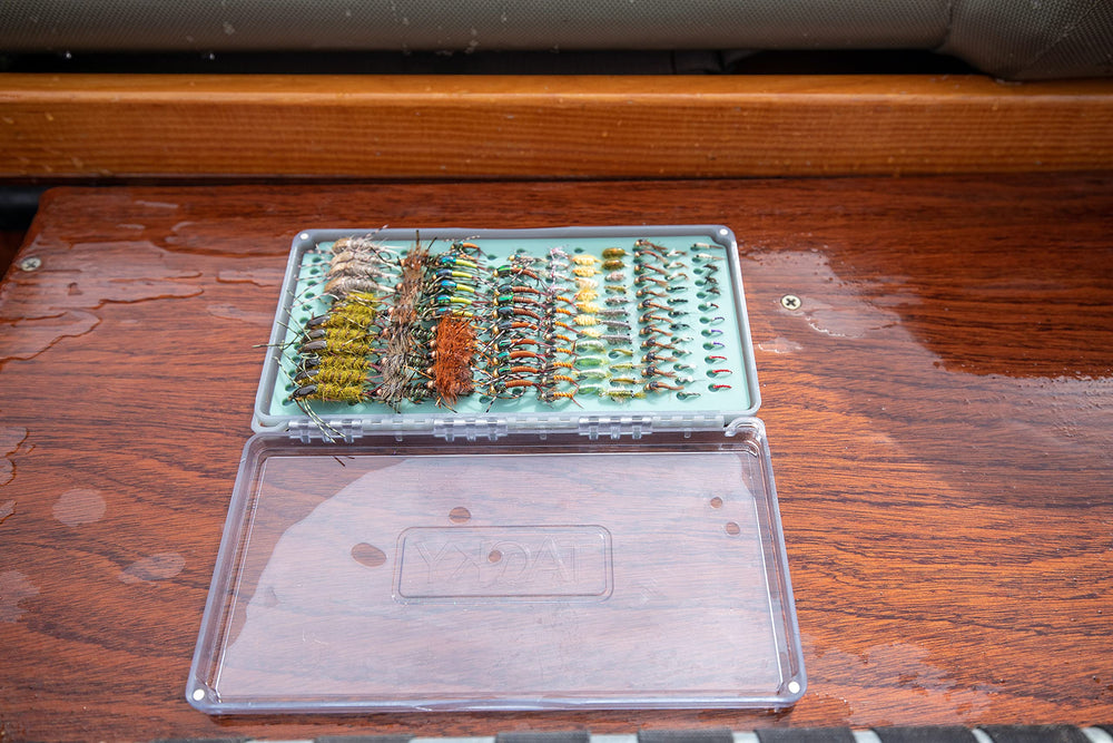 Fishpond Tacky Original Fly Box repels water and dries quickly after fishing.