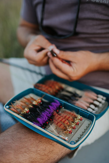 Fishpond Tacky Pescador Fly Box Baja Blue Large optional add-on page increases capacity.