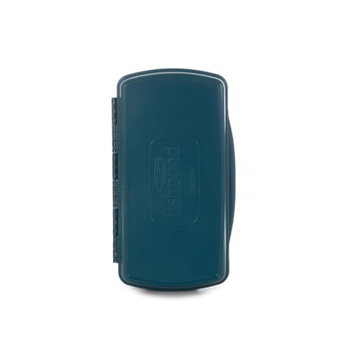 Fishpond Tacky Pescador Fly Box Baja Blue Large open lid with flies for quick access.