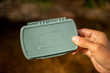 Durable exterior of small fly box in Smoke Grey