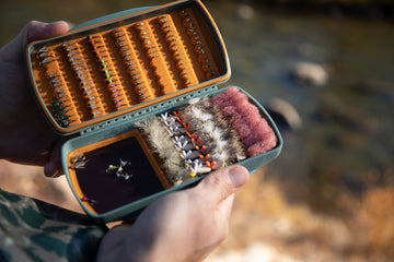 fishpond Tacky Pescador MagPad latchless waterproof closure protects flies on wet trips