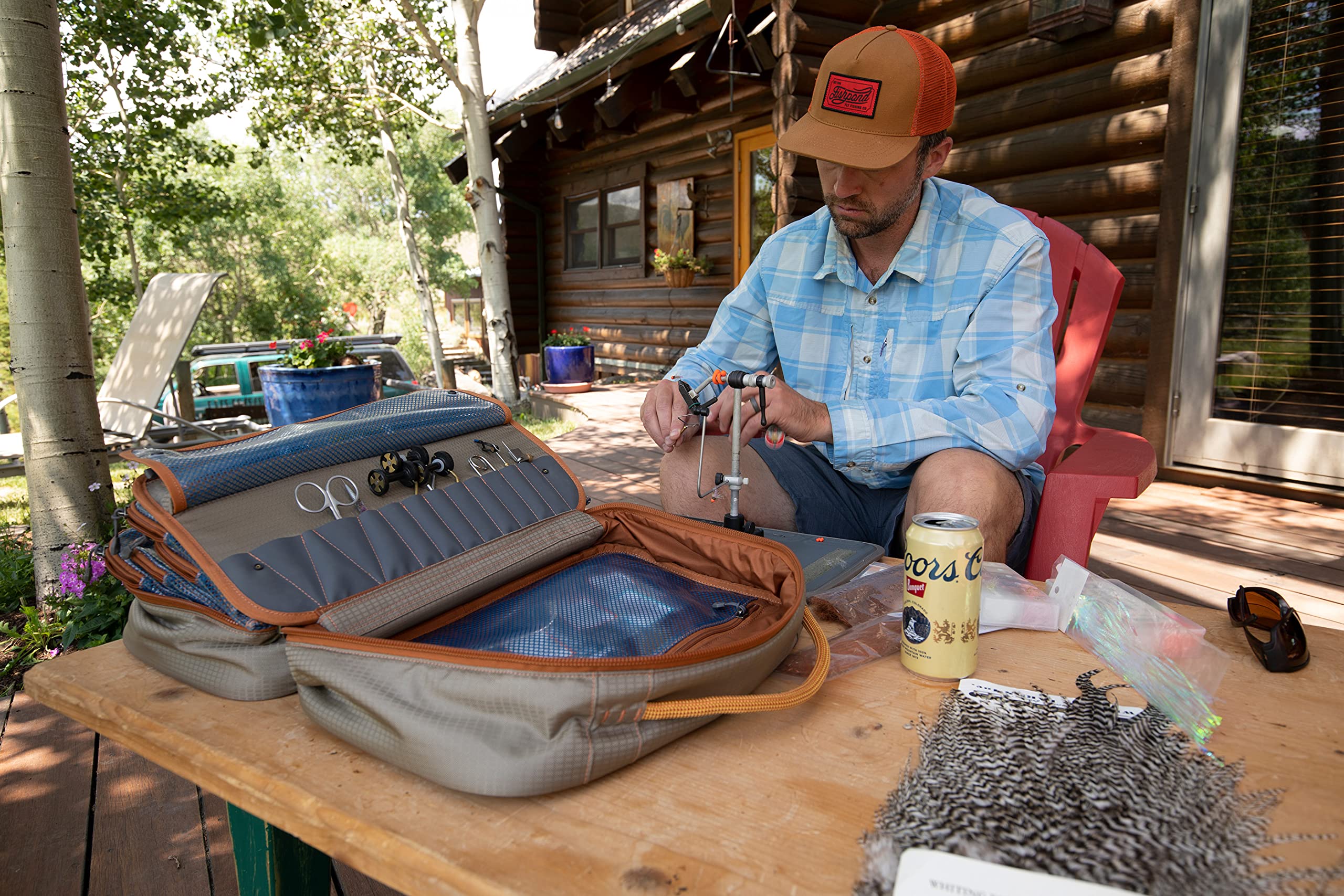 fishpond Tailwater case stitching and design details emphasize rugged use.