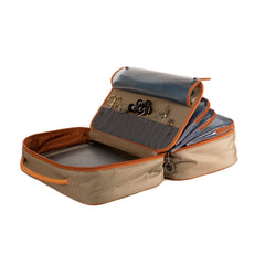 fishpond Tailwater travel case front view showing compact, portable fly tying storage.