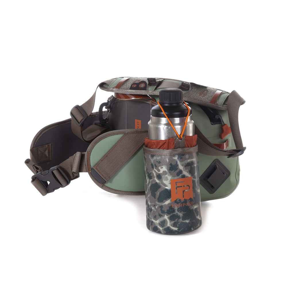Fishpond Thunderhead Lumbar front stretch pocket provides quick tool access