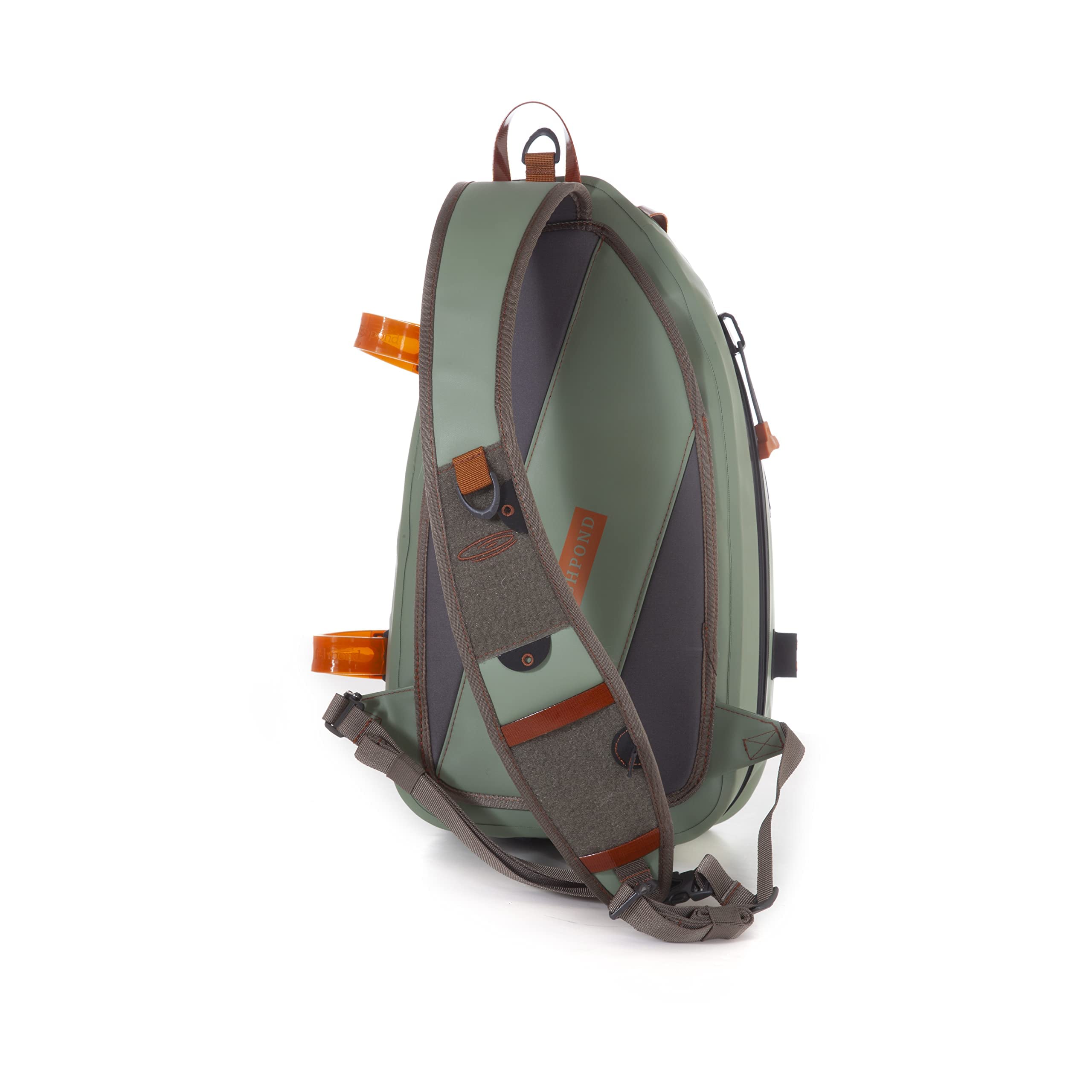 Open main compartment of Fishpond Thunderhead sling pack showing TRU Zip
