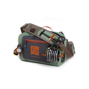 fishpond Thunderhead small fanny pack in Eco Yucca offers compact dry storage for on-water gear.