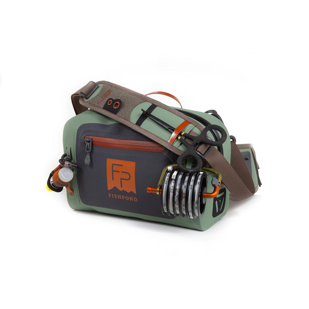 fishpond Thunderhead small fanny pack in Eco Yucca offers compact dry storage for on-water gear.