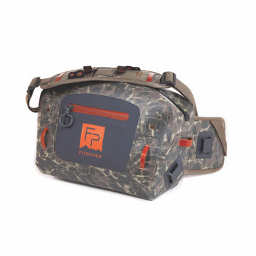 fishpond Thunderhead Submersible Lumbar Pack in Eco Shadowcast Camo, front view