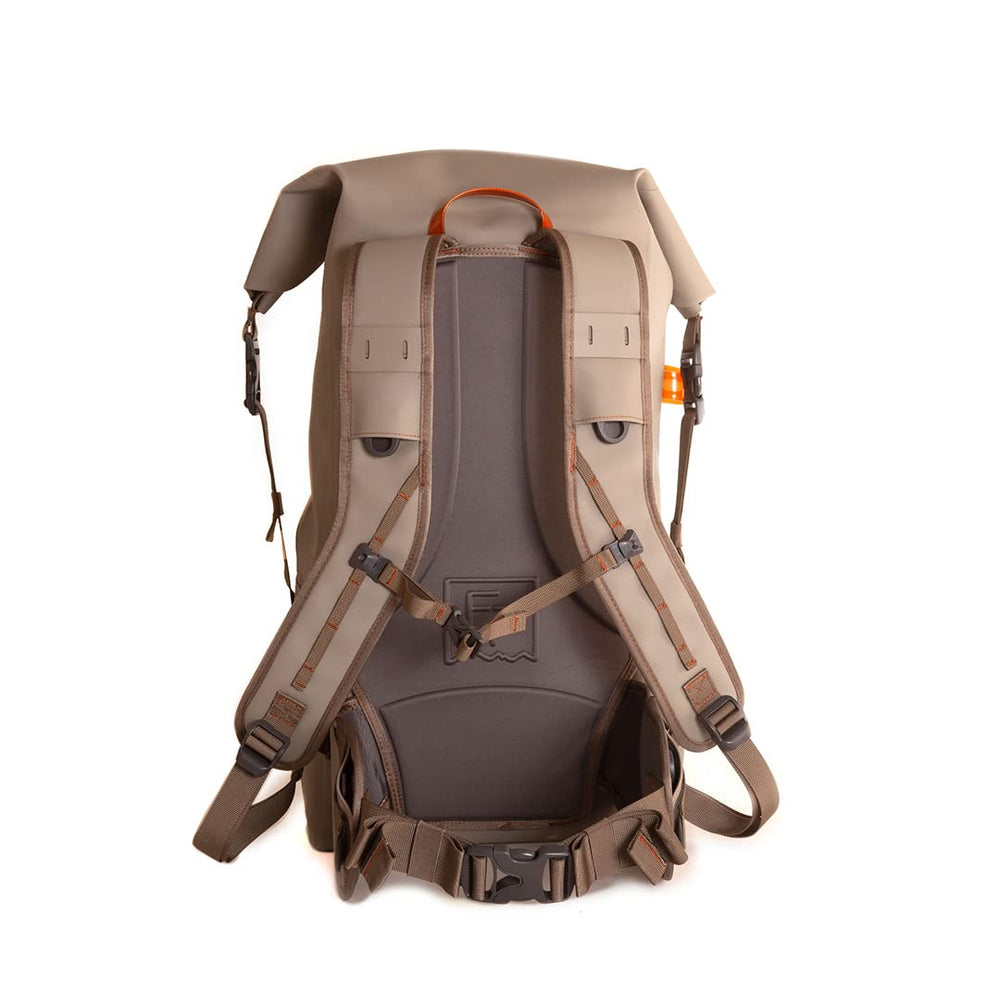 Fishpond Wind River Roll-Top Backpack front pocket for flies and accessories.