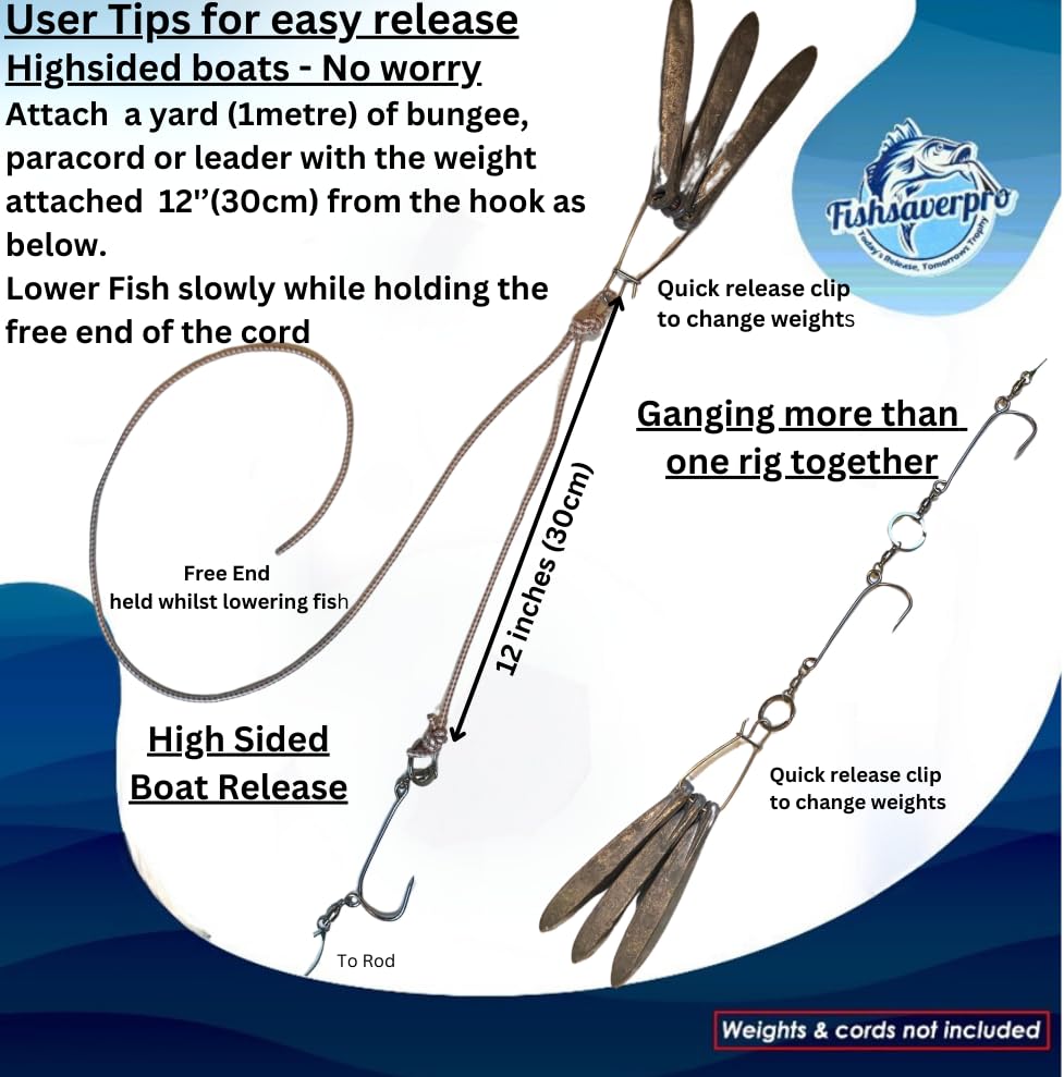 Easy to rig multiple Fishsaverpro units for multiple drops