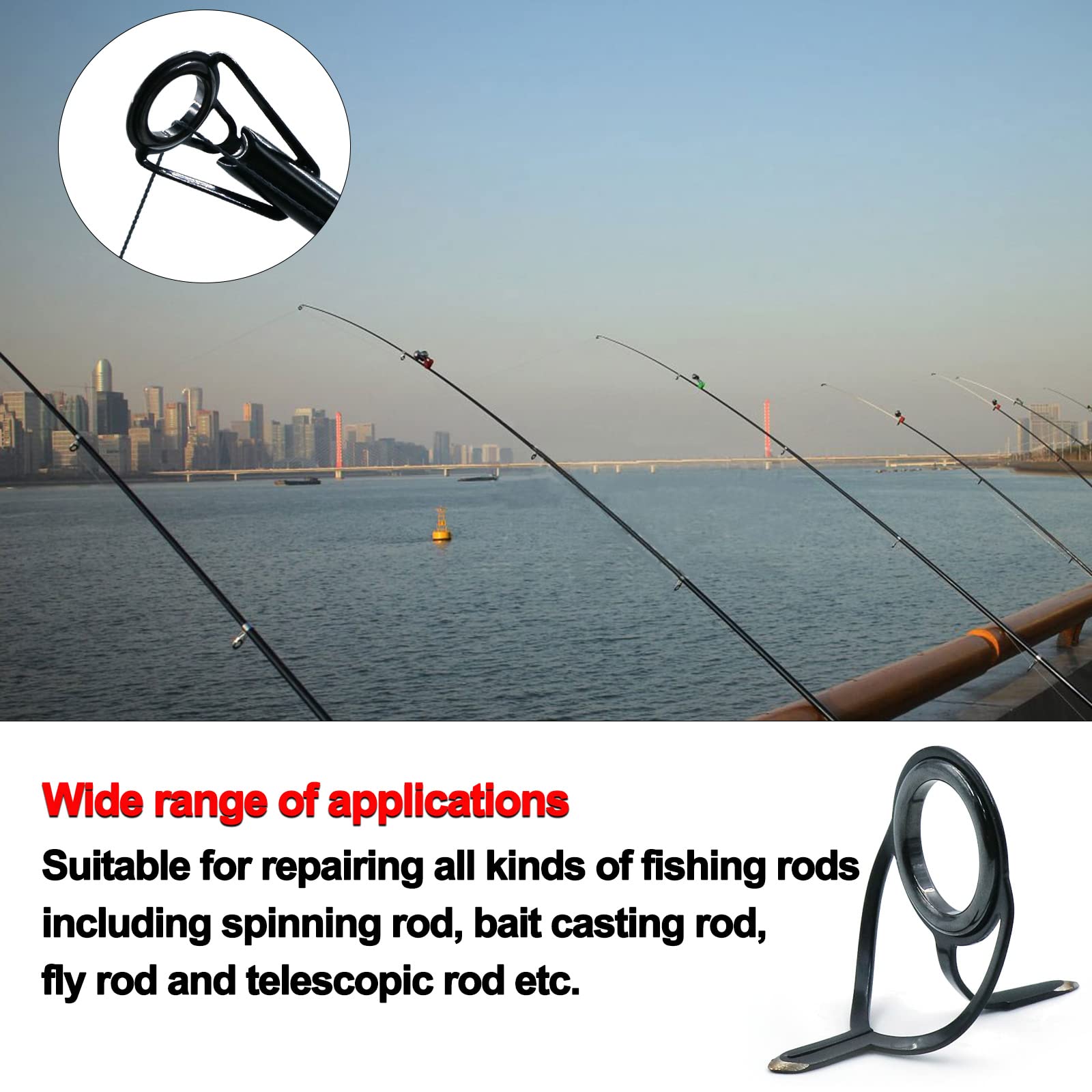 All components and hot-melt glue included in FishTrip repair kit