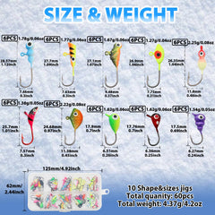FishTrip multiple shapes and colors for crappie, sunfish, perch and walleye