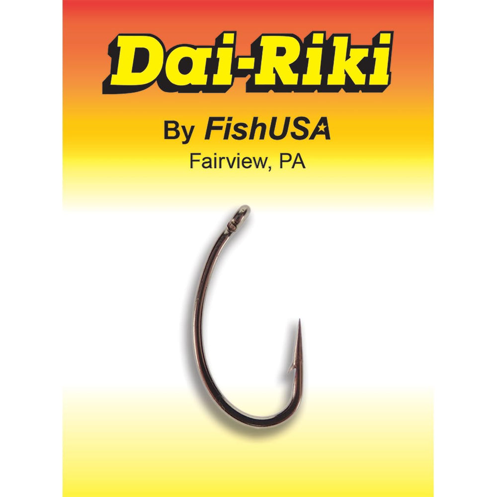 FishUSA Dai-Riki 135 Scud Hook with eye-down design for natural water presentation.