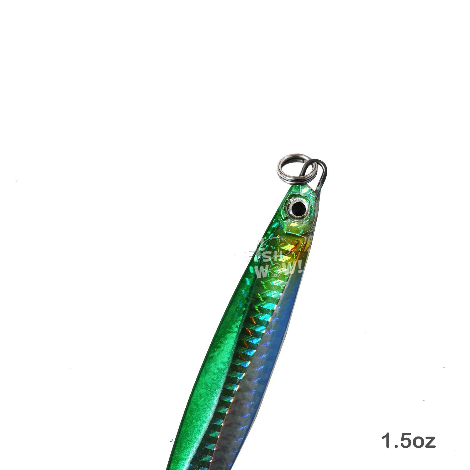 Fish WOW Colt Sniper Jig shows realistic 3D eyes for better fish attraction