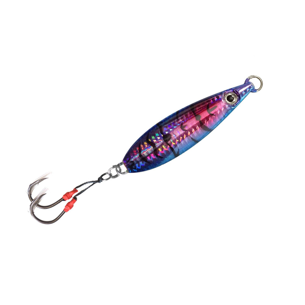 Fish WOW! Phantom Squid flat-fall jig blue purple for deep-water bottom fishing