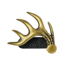 Fisken Hat Clip on hat brim – brass clip with 10-point buck antler design