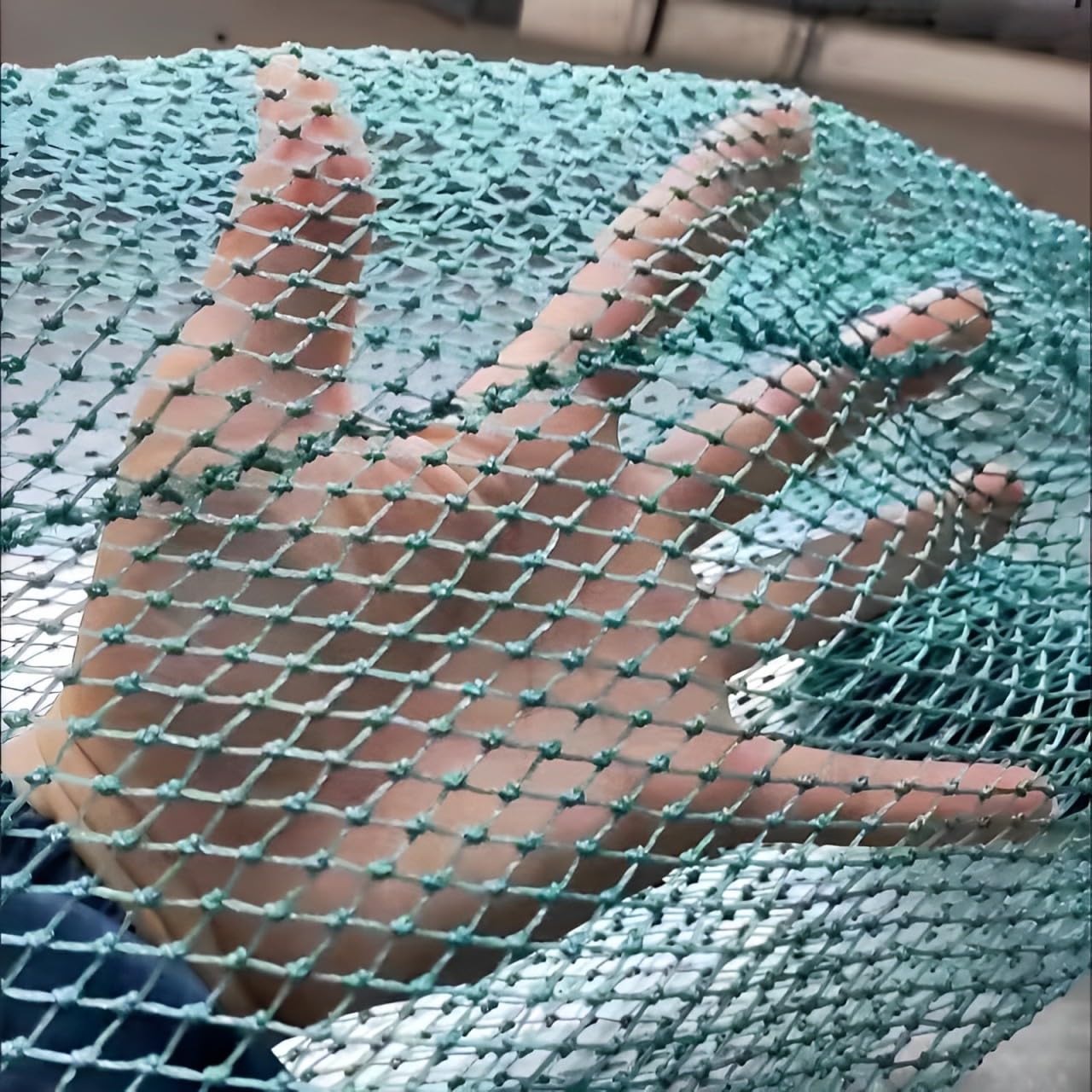 Close-up of durable net material