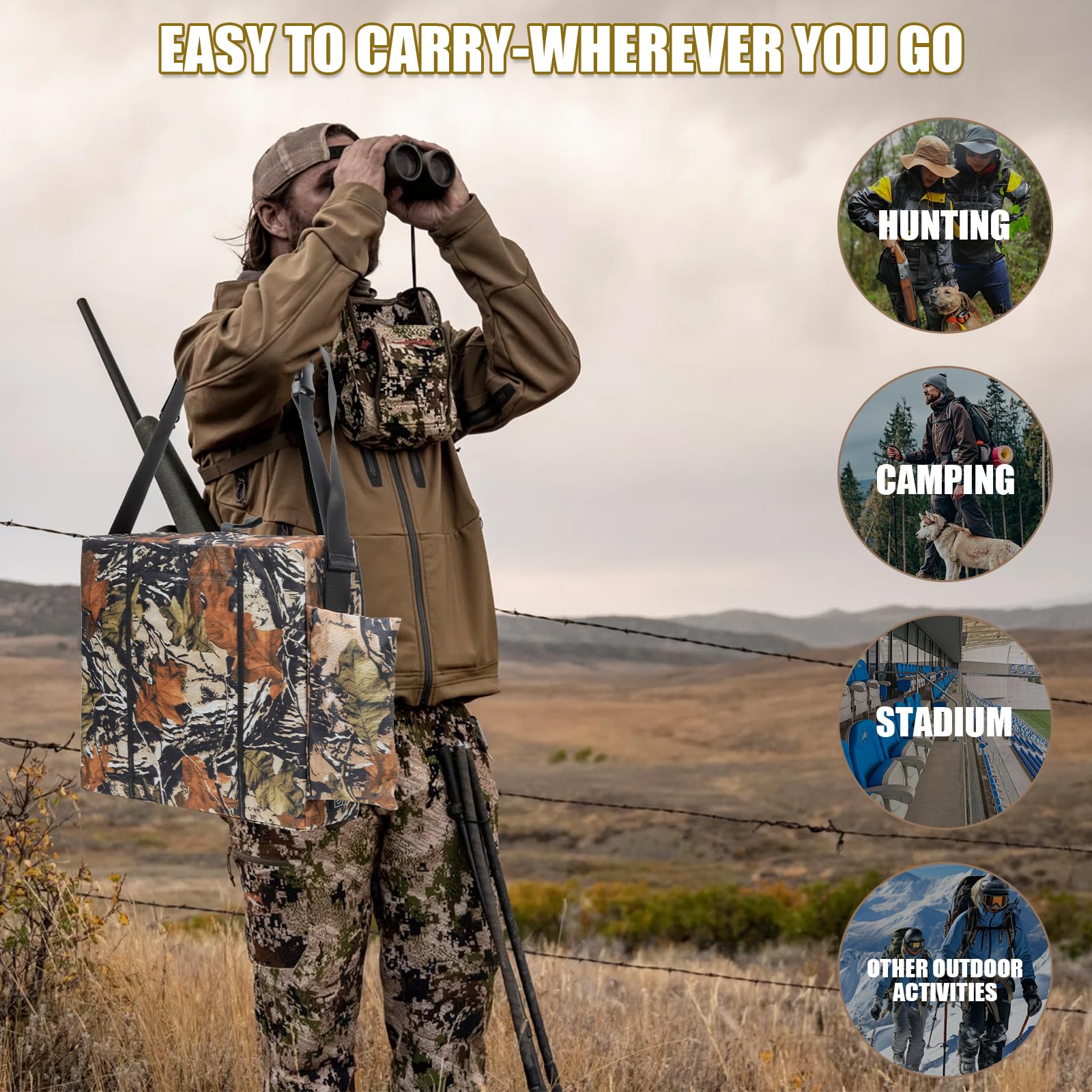 Fisoceny tree stand mount usable for hunting camping or fishing trips