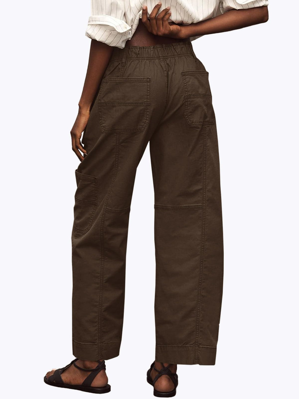 Fisoew 100% cotton cargo pants feel soft and breathable in everyday use.