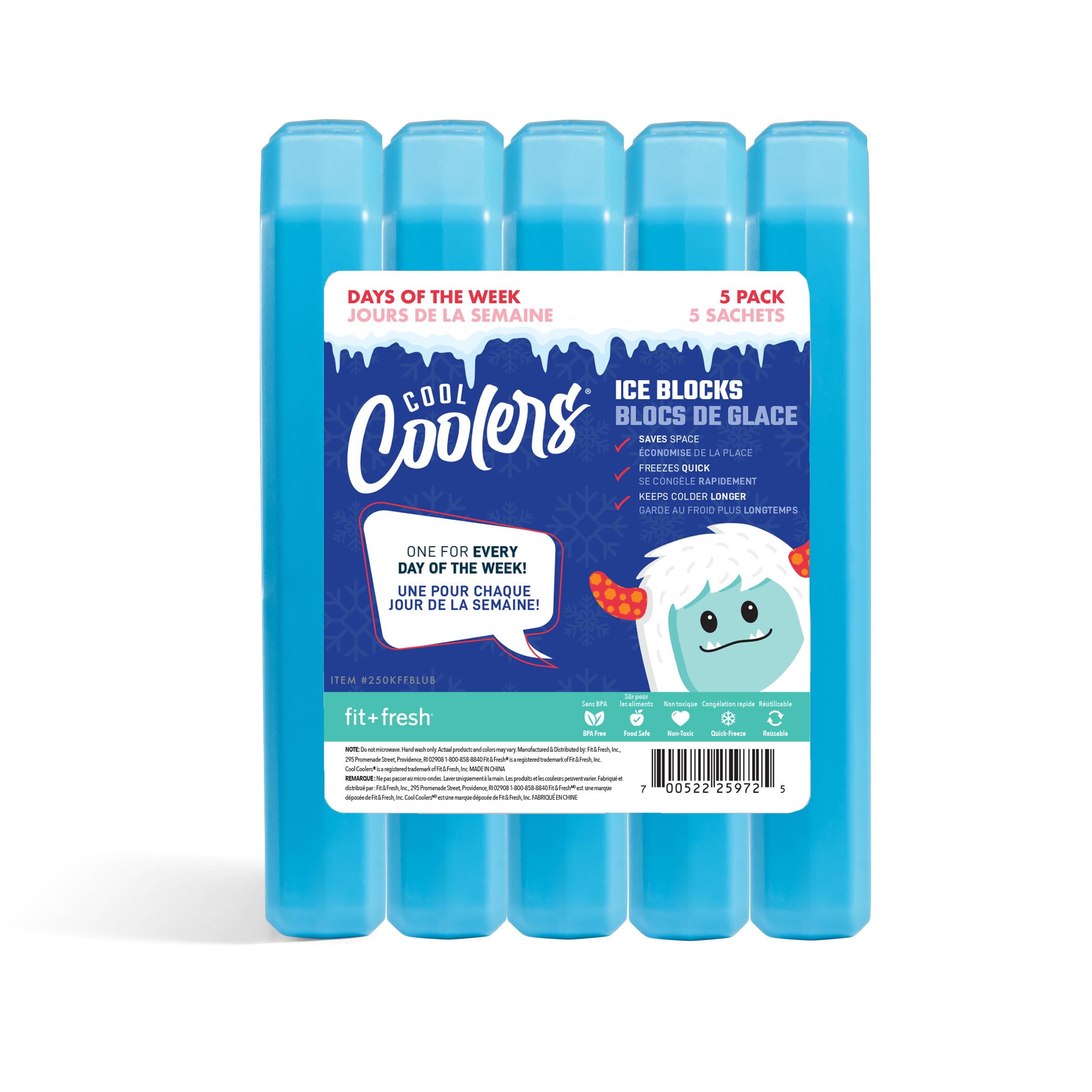 Fit & Fresh Cool Coolers blue ice blocks for lunches keep items cold