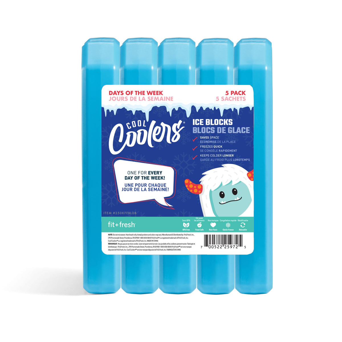 Fit & Fresh Cool Coolers blue ice blocks for lunches keep items cold