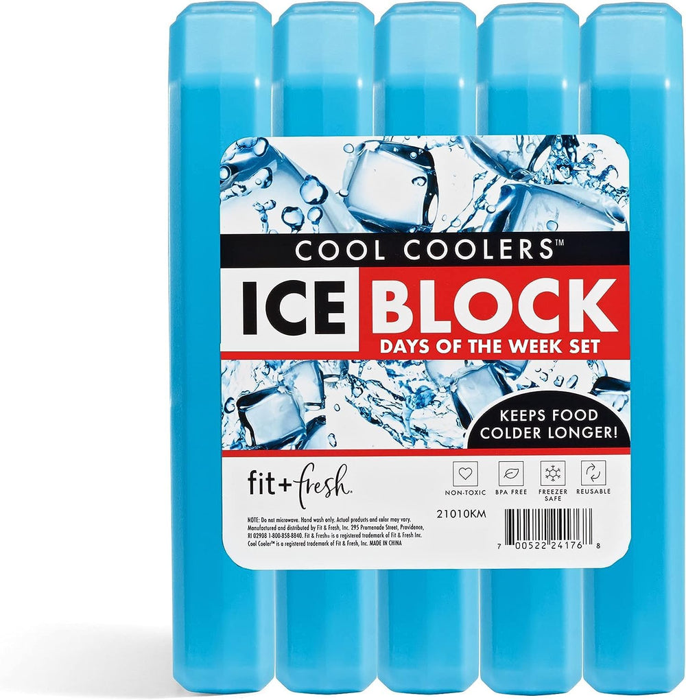 Fit & Fresh day-of-week ice blocks maintain lunch freshness