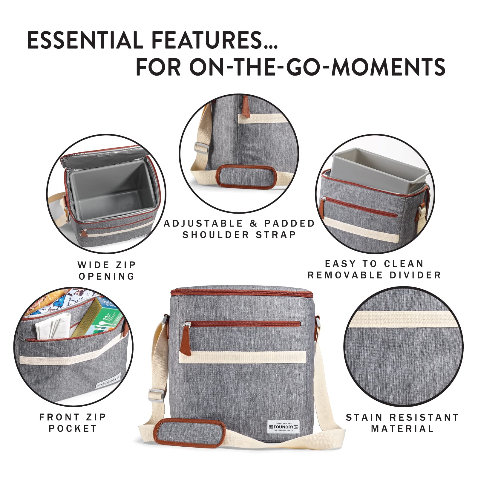 Front zipper pocket on Foundry cooler for easy access to accessories