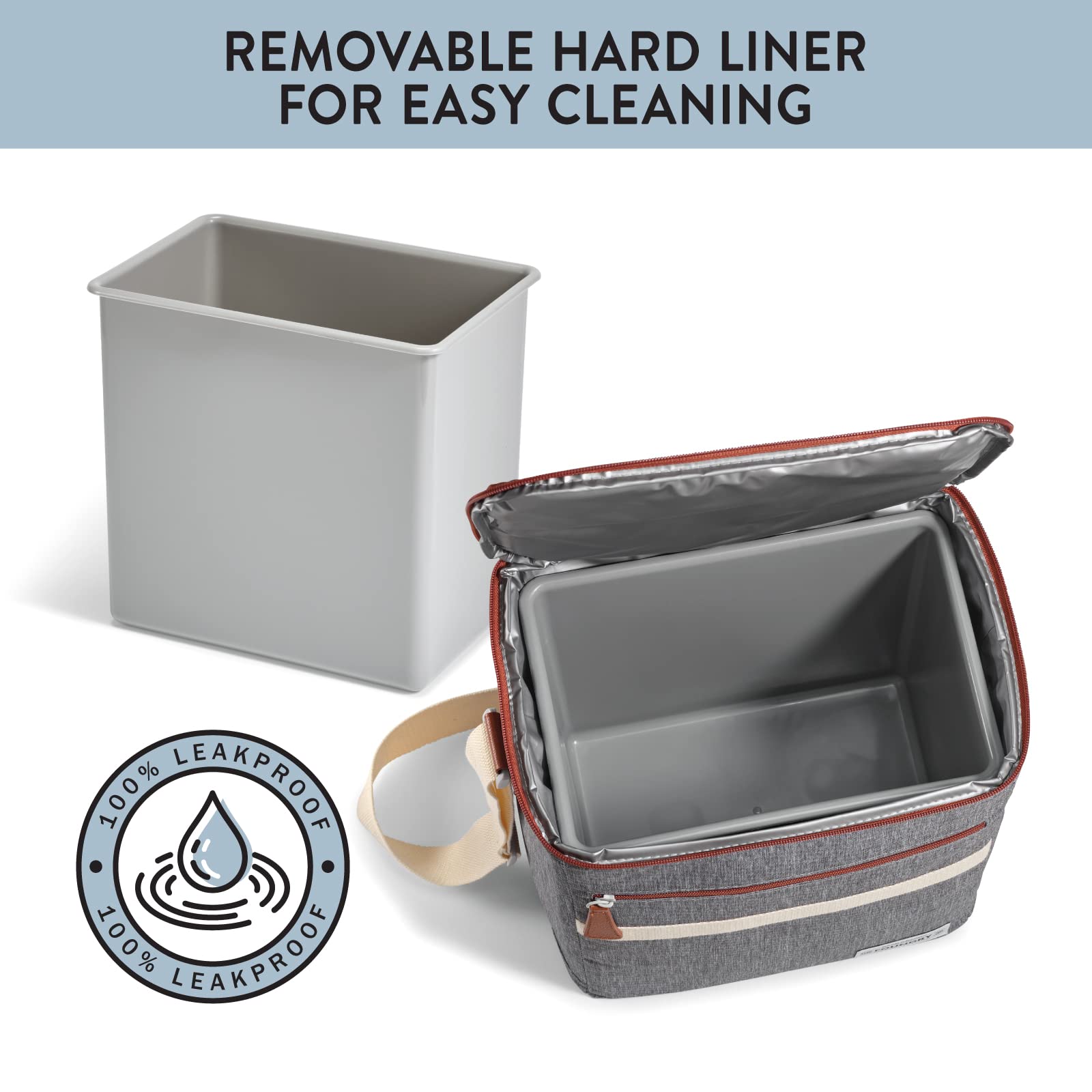 Wide top zipper opening on Foundry cooler for quick access