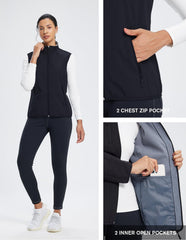 fit space women's softshell vest inner fleece lining for cozy comfort